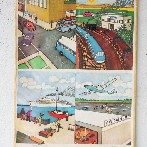 Old school map Transportations used