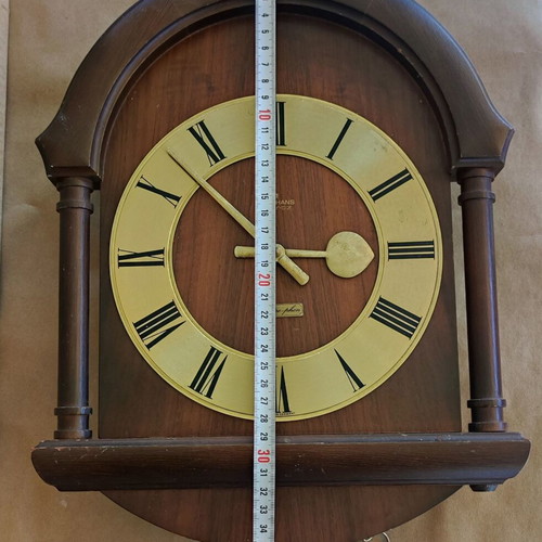 Vintage Junghans Quartz Wooden Wall Clock used