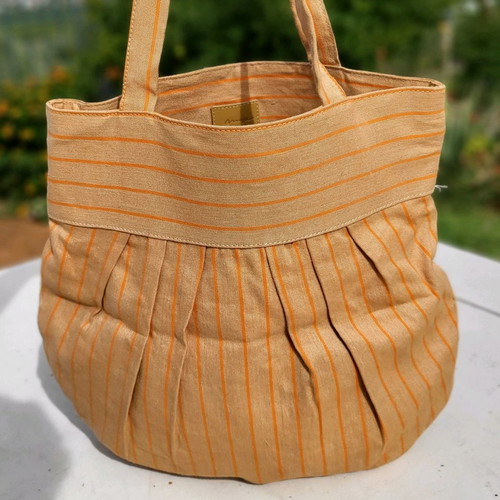 Maya fabric shoulder bag handmade, lightly used