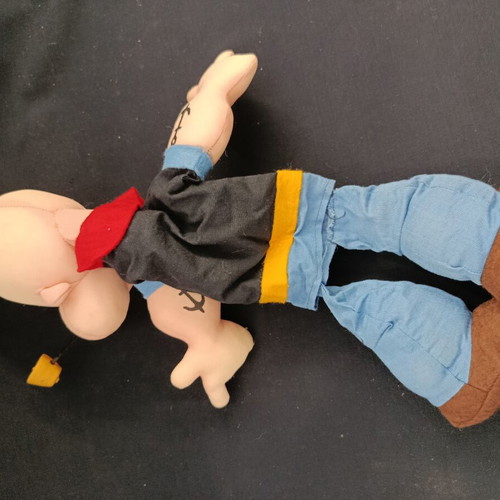 Popeye large plush hand puppet like new, 35 cm