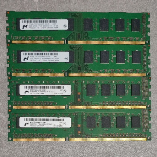 8GB DDR3 (4x2GB) Micron used RAM memory