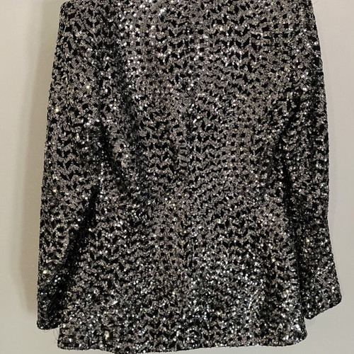 Zara jacket like new, black and silver, size M