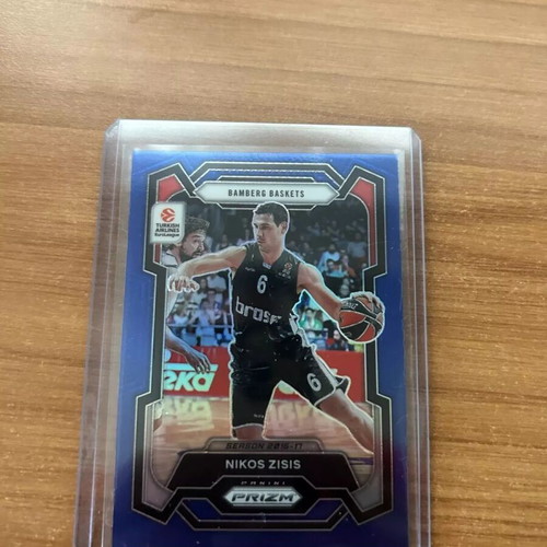 Panini Prizm Euroleague Basketball Card Nikos Zisis Blue 93/199 new