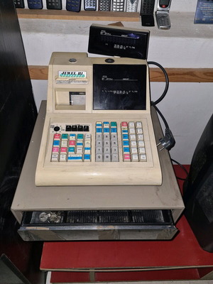 Old cash register used