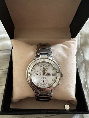 Q&Q wristwatch used, silver, men's