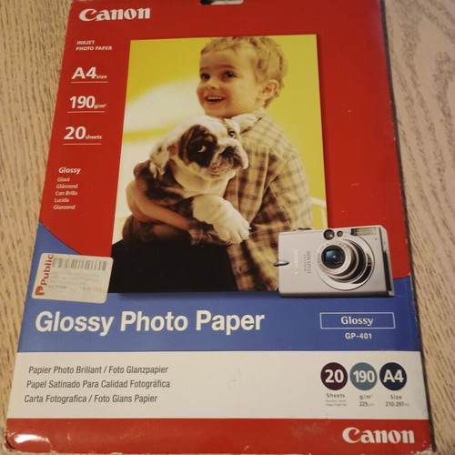 Canon Glossy Photo Paper GP-401 A4 20 Sheets like new
