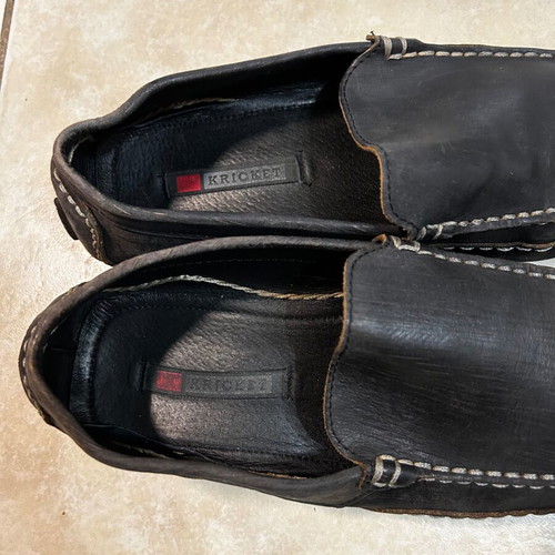 Kricket leather men's moccasins used, black