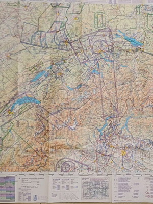 Aeronautical map used for Switzerland, French language