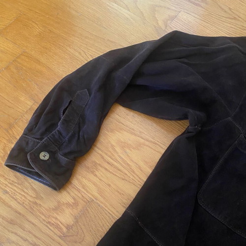 Suede leather shirt brown like new