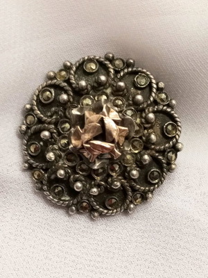 Silver pin 800 vintage like new, handmade