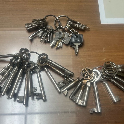 Various keys used from doors and piggy banks