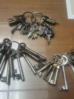 Various keys used from doors and piggy banks