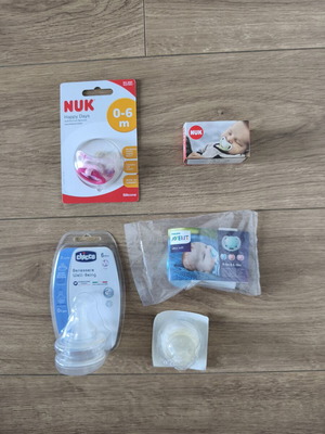 Nuk, Chicco, Avent set of 5 baby pacifiers and bottle nipples