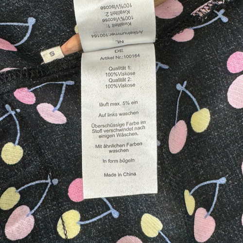 Levete Room cherry print dress used, size S