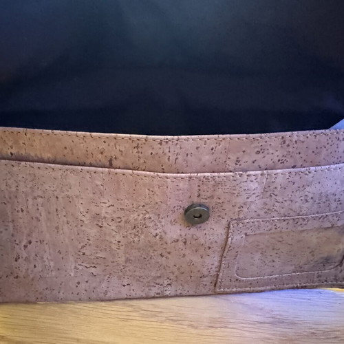 Natural cork clutch and document holder from Portugal