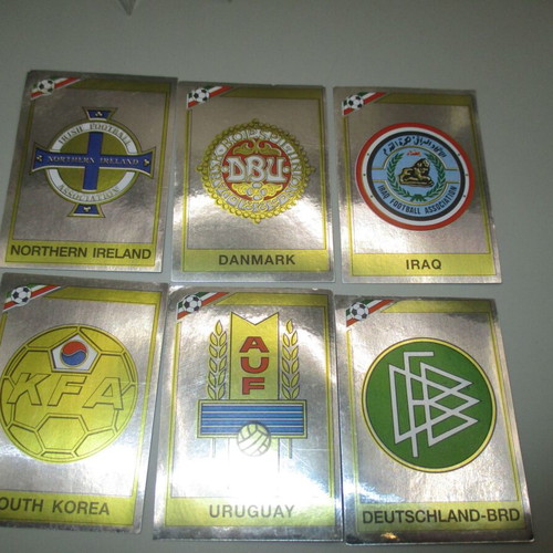 Mexico 86 team logo stickers used, pack of 6