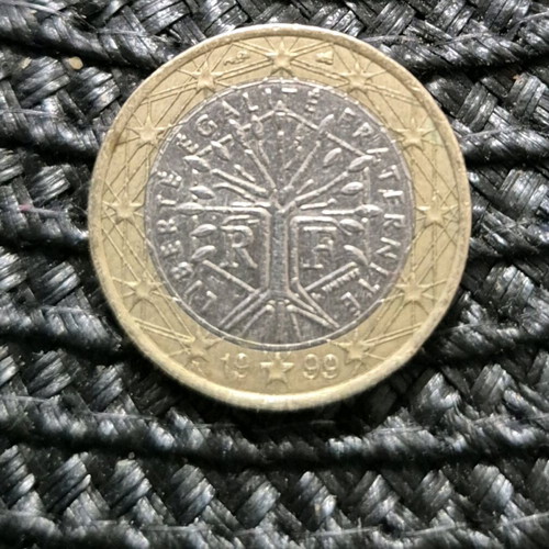 Euro coin 1 euro used