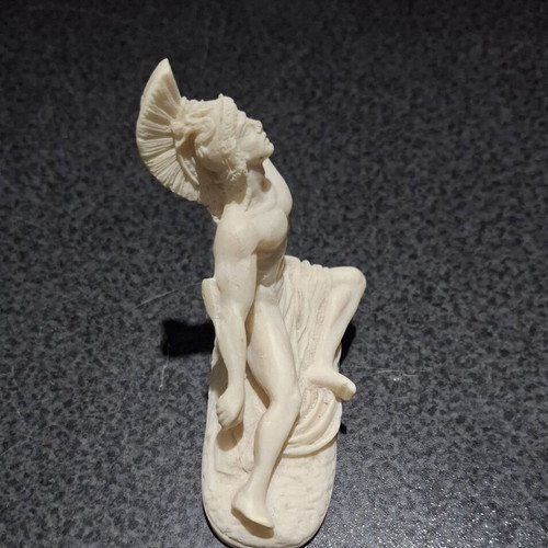 Achilles Figurine Handmade, Genuine Alabaster IFESTOS, like new