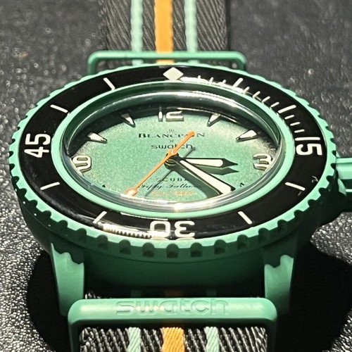 Swatch x BlancPain Fifty Phantoms full set like new, green bioceramic watch