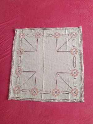 Hand Embroidery Cross on Panama Fabric New