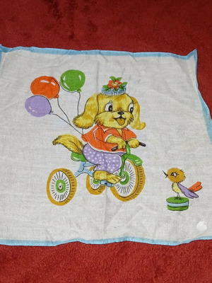 Handkerchief used, old from the 1980s, rare