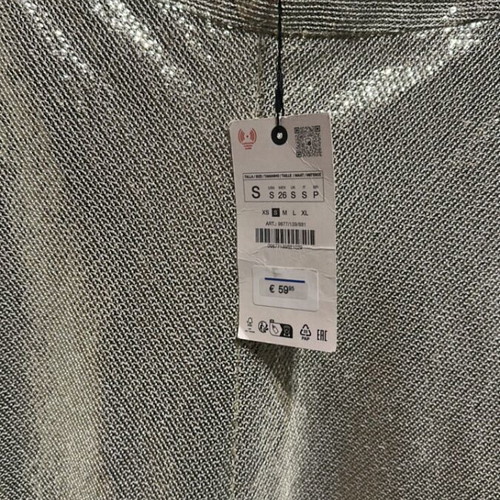 Zara skirt new with mini sequins gold and silver