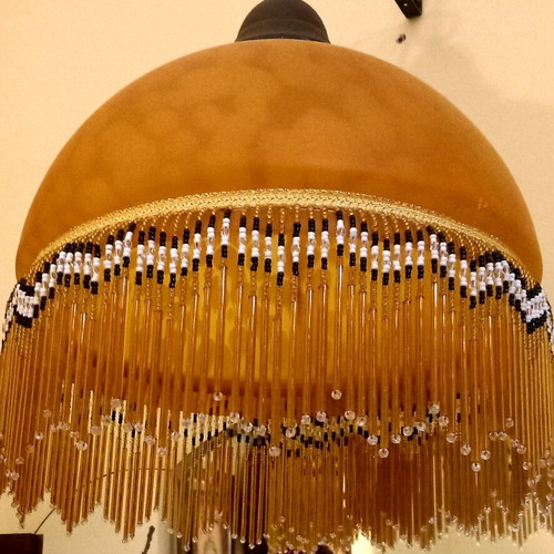 Pendant lamp with beads, diameter 0.30 m, height 0.30 m like new