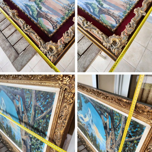 Vintage large paintings set of 2 used, 1980s