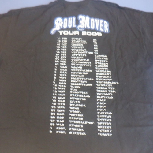 Authentic T-shirt Glenn Hughes (Deep Purple) tour 2005, size XL, black, in excellent condition