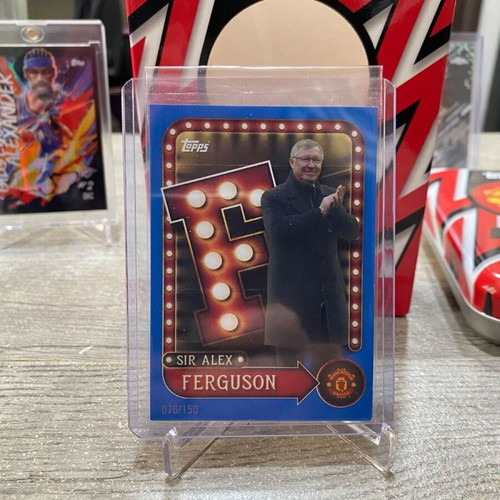 Sir Alex Ferguson Blue Card Panini Topps 2025 Manchester United Collectors New