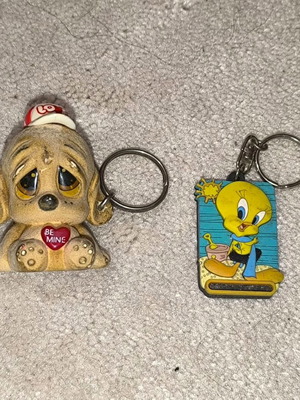 Μπρελοκ Disney μεταχειρισμένα, πακέτο 2 με Tweety και σκυλάκι Love-Be Mine