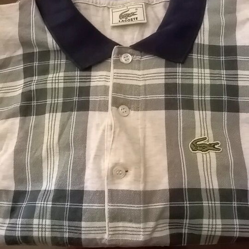 Lacoste Polo Shirt used, size XL, blue and green