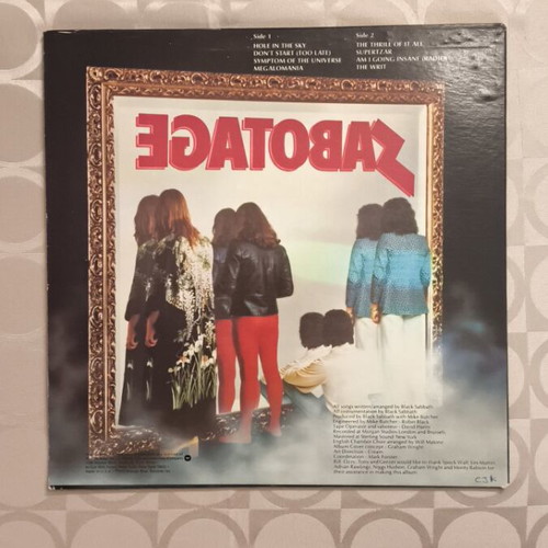 Black Sabbath vinyl records used, Live at Last and Sabotage