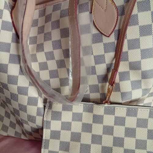 Women's handbag white-beige with wallet, new