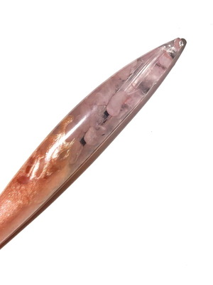 Pen with pink quartz new, epoxy resin