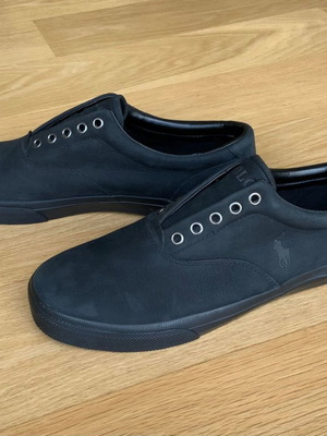 Polo Ralph Lauren Δερμάτινα Nubuck Μαύρα Παπούτσια Καινούργια EU44