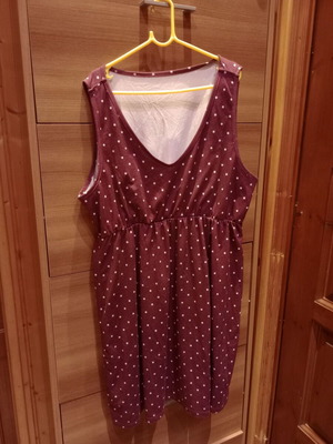 Νυχτικό εγκυμοσύνης με ρόμπα μοβ, σε άριστη κατάσταση, μέγεθος L