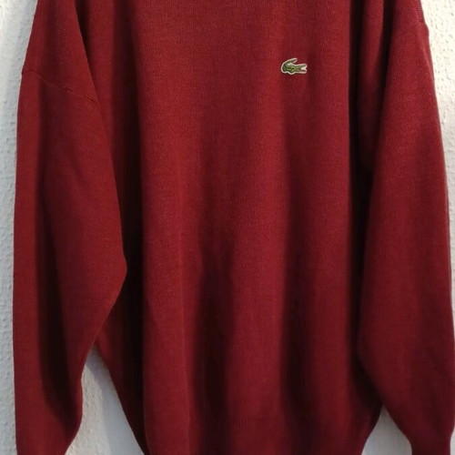 Lacoste knitwear used, burgundy No 5, Made in France