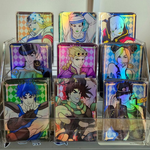Jojo's Bizarre Adventure holographic foil cards set handmade