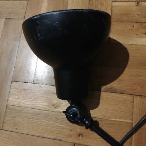 Vintage floor lamp used, black metal with adjustable joints