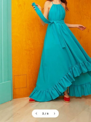 Ananke long turquoise dress size M like new
