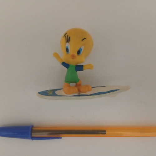 Tweety Beach Surfer Figure used Warner Bros Bullyland Looney Tunes