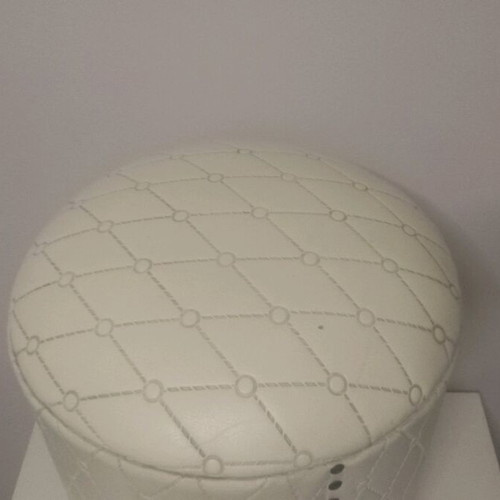 White stool used 45x35 cm with MDF frame and elastic seat