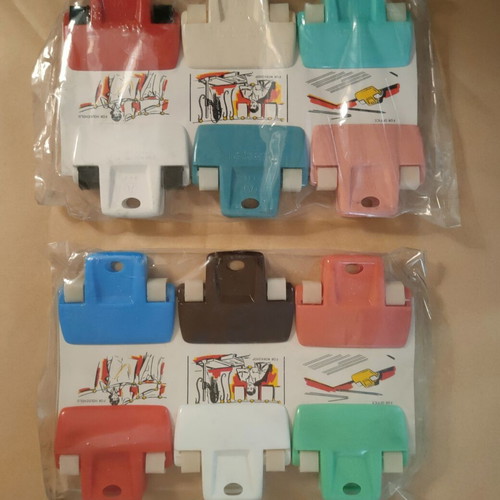 Vintage clips from the '80s new, pack of 6