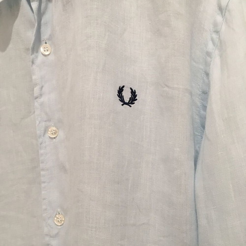 Fred Perry linen shirt men XXL like new, blue