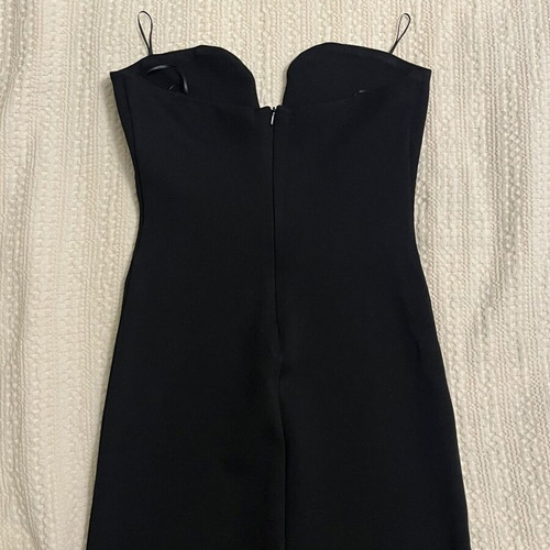 Midi dress Zara black strapless heart neckline like new