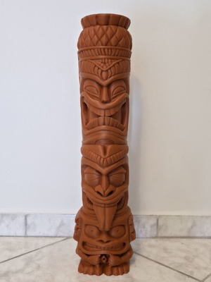 Tiki Totem εκτυπωμένο με 3D printer, σαν καινούργιο, διάμετρος ~12cm ύψος 50cm