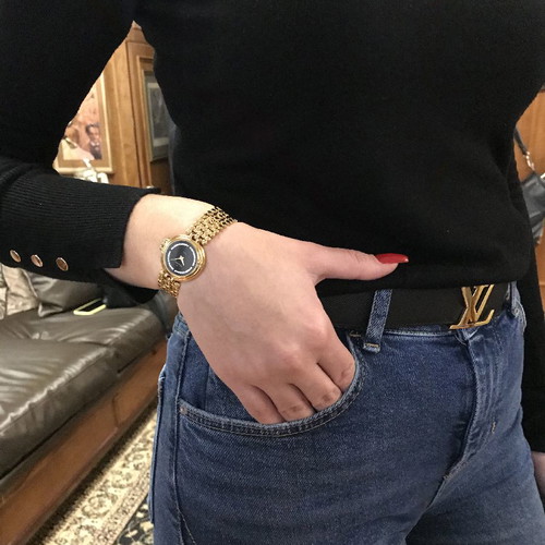 Paris jewelry watch new with crystals and 18k gold plating