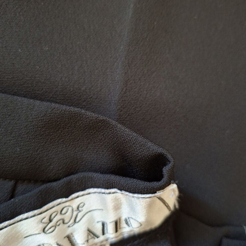 Black women's fabric pants like new, size 52, straight cut