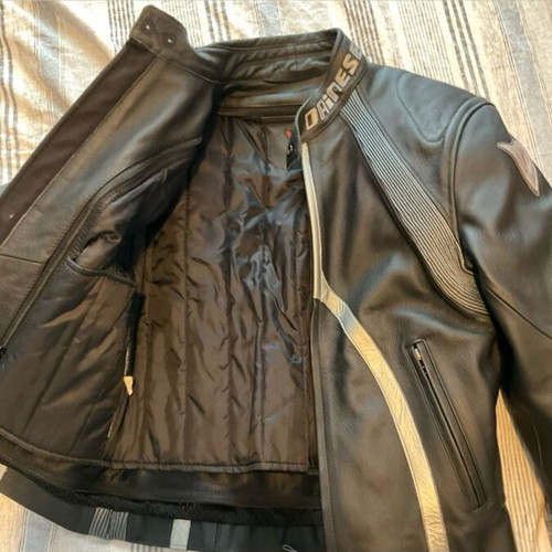 Dainese leather full reinforced jacket unisex new size 46 (S-M)